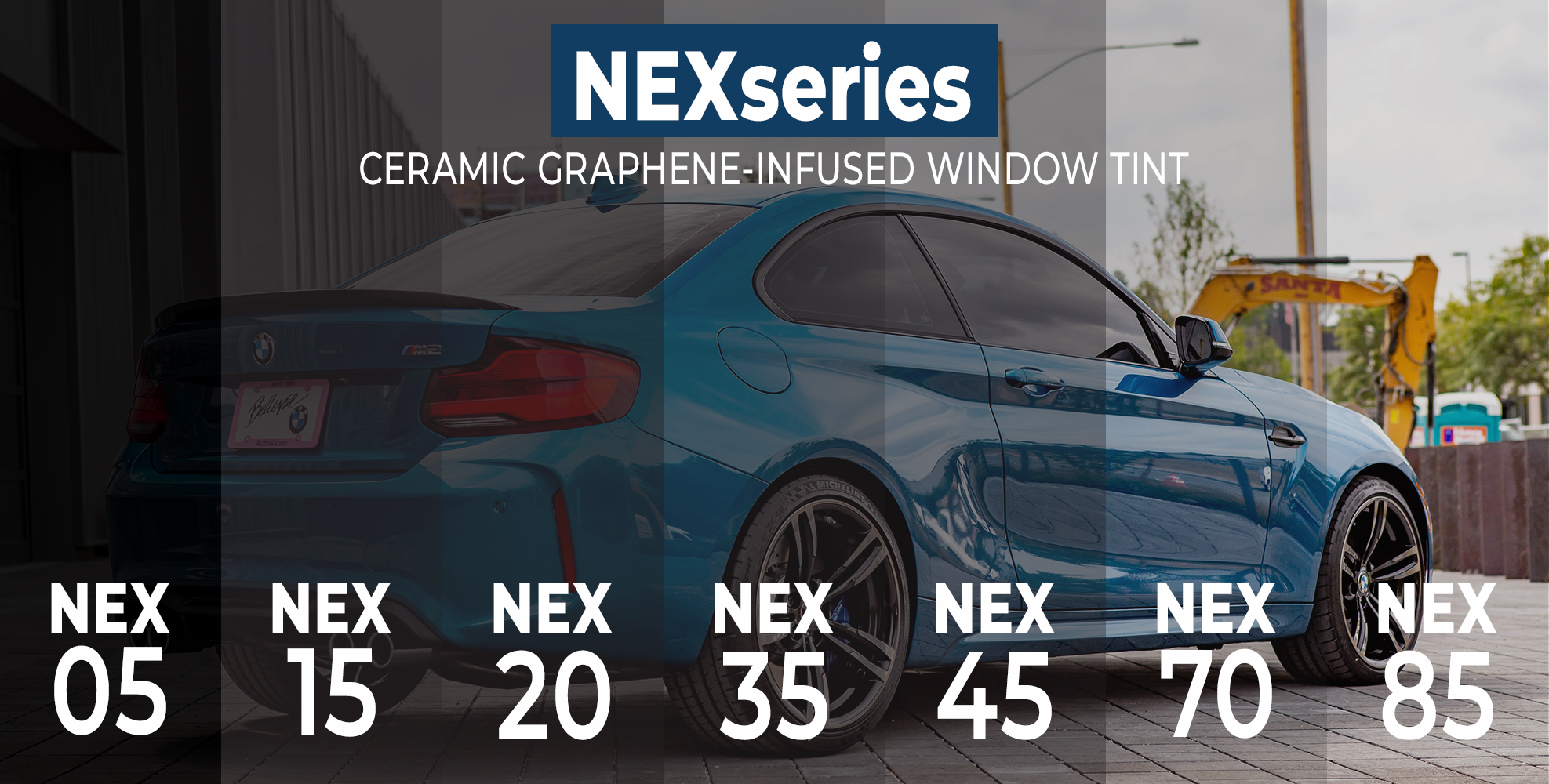 STEK NEXseries shade comparison, NEX 05 through NEX 85